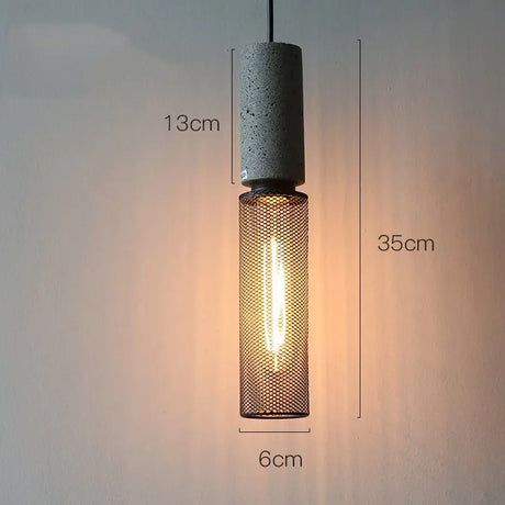 Modern Industrial Style Pendant Light Indoor LED Cement Lampshade Chandelier Art Design Parlor Bedroom Kitchen Cafe's Hanging Lamp