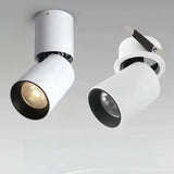 LED ceiling-mounted adjustable downlight for home and commercial lighting. Foldable, rotates 90°, 355°. Ceiling-mounted