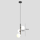Nordic Modern Glass Ball LED Pendant Lights Brass/Black Bedroom Bedside Hanging Lamp for Living Room Home Decor Lighting Fixture