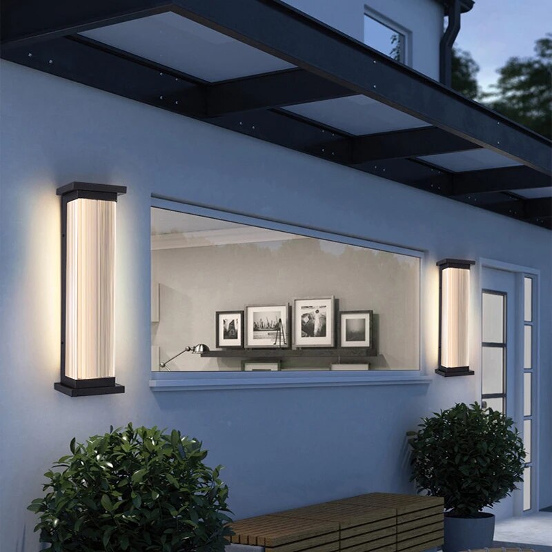 Outdoor Wall Lamp Waterproof Outdoor Hotel Villa Door Exterior Wall Column Minimalist Courtyard Lamp Wall Lamp