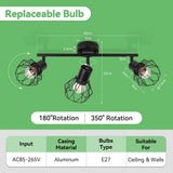 Modern LED E27 Ceiling Chandelier - Adjustable Angle Pendant Light Fixture