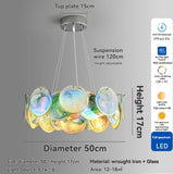 Colorful Italian Murano Glass Ceiling Chandelier - Luxury Handblown Pendant Light Fixture for Living Room, Bedroom & Hotel Lobby Decor