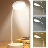Portable LED Desk Lamp USB Plug in Table Light Support 3 Color Stepless Dimming Eye Protection Bedroom Bedside Lamp
