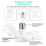 E27 LED Bulb Fan Blade 4+1 Leaf Lamp AC165-265V 28W Foldable Led Light Bulb Deformable Lampada Home Ceiling Light Garage Light