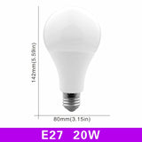 E27 E14 LED Bulb 20W 18W 15W 12W 9W 6W 3W Lampada LED Light AC 220V-240V Bombilla Spotlight Lighting Cold/Warm White Lamp