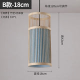 Chinese Bamboo Weaving Bamboo Chandelier Zen Tea Room Hot Pot Restaurant Light Hotel Hotel Balcony Japanese Retro Lantern Lights