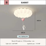 LED Bubble Cloud Rabbit Light Children's Room Ceiling Lights  Cream Style Warm Baby Room Nursery Boy Girl Bedroom Ceiling Lamps