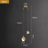 Nordic Luxury Crystal LED Chandelier Double Head Long Line Hanging Lamp For Home Decors Restaurant Bar Bedroom Pendant Lights