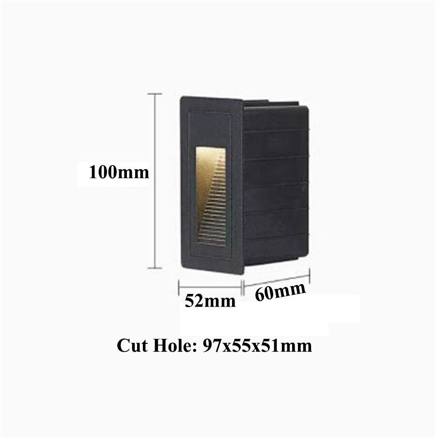 IP65 Outdoor Wall Sconce Lamp Waterproof LED Step Light Outdoor Recessed Stair Light Garden corridor LED Footlight