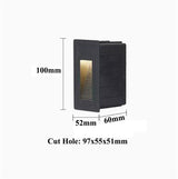 IP65 Outdoor Wall Sconce Lamp Waterproof LED Step Light Outdoor Recessed Stair Light Garden corridor LED Footlight