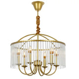 Pendant Light Ceiling Mounted Light Crystal 6-Light Pendant Lamp Vintage Retro Ceiling Hanging Light Fixture