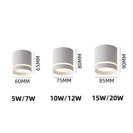 Dimmable Cylinder LED Downlights 12W 20W COB LED Ceiling Spot Lights AC220V Background Lamps Indoor Lighting Colorful Room Luz