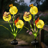 Solar Butterfly Dandelion Garden Lights, Outdoor Solar Dandelion Lights, Suitable for Garden Courtyard Patio Lawn Decoration