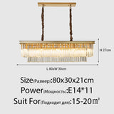 New Modern LED Crystal Chandelier American Living Dining Room Villa Hanging Light Bedroom Ceiling Pendant Lamp Home Decor Lustre