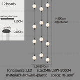 Globe Chandelier Designer Villa Living Room Dining Table Apartment Hanging Lamps Nordic Modern Attic Double Staircase Pendant