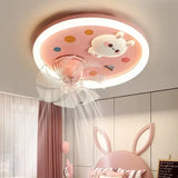 2026 Modern Kids Room Ceiling Fan Light Cartoon Moon Astronaut Ceiling Lamp Boy Girl Bedroom Nursery Study Chandelier Ceiling Li
