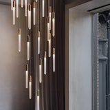 Nordic Staircase Chandelier Ceiling Lamp Minimalist Gold Or Black Living Room Kitchen Light Villa Designer Pendant Lights Lamps