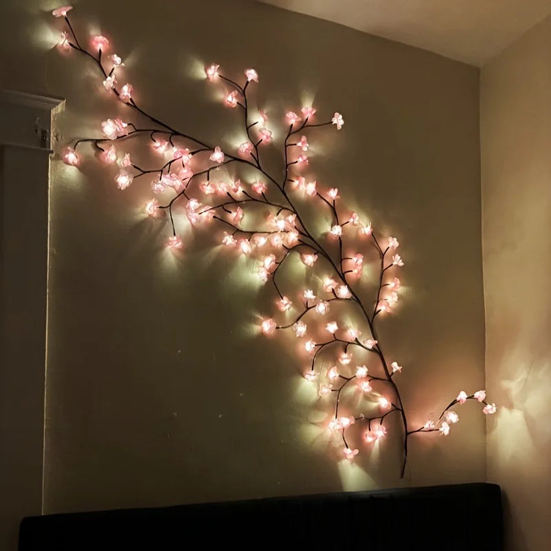 USB Cherry Blossom String Light with 8 Modes - Artificial Flower Vine Fairy Lights