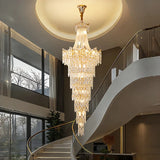 Staircase Long Chandelier Duplex Crystal Chandelier Light Luxury Villa Living Room And Lobby Light Lustre Ceiling Chandelier ﻿