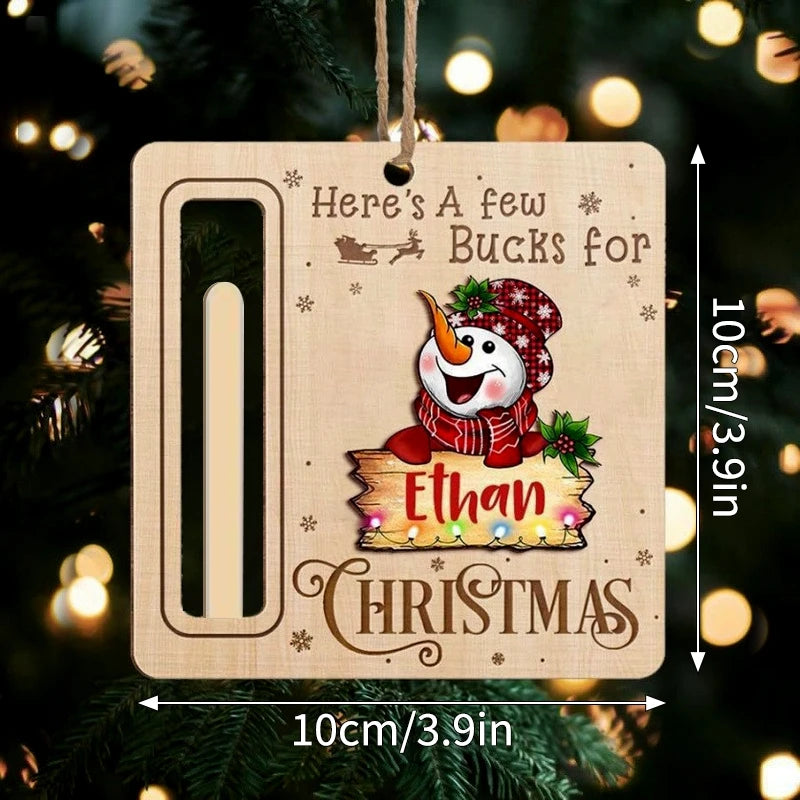 Money Storage Christmas Tree Hanging Ornament Clear Piggy Bank Christmas Decoration 2026 Cash Slot Hanging Pendant Navidad Decor