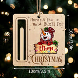 Money Storage Christmas Tree Hanging Ornament Clear Piggy Bank Christmas Decoration 2026 Cash Slot Hanging Pendant Navidad Decor
