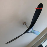 Wooden Blade DC 85V - 260V Motor Decorative Ceiling Fan Ventilator Light Remote Control Free Shipping