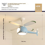 Children's Room Helicopter Ventilation Fan Lamp LED Eye Protection Lamp Ceiling Fan Lamp Room Lighting 110V~220V