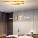 Modern Dining Room LED Pendant Light with Remote Control Dimmable Dining Table Hanging Lamp 90-260v Home Decor Chandelier Lights