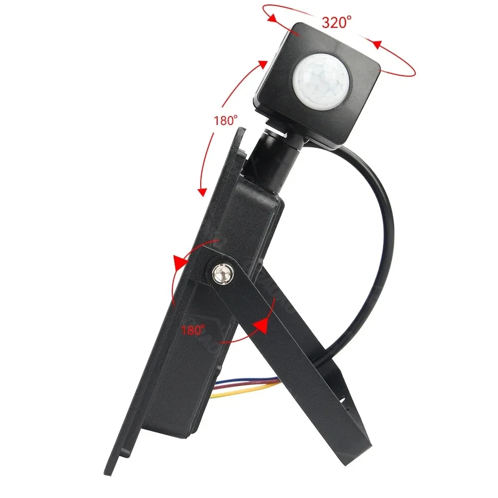 Led Spotlights For Outdoor Led Floodlight Focus With Motion Sensor 100W 50W 30W 20W Wall Light Ip66 Waterproof Led Street Decor