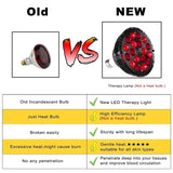 18pcs Red Lights Lamp Therapy Holder 360° Adjustable Clamp 660&850nm Infrared Combo Bulb for Relief and Recovery Skin Care Pain
