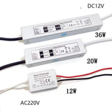 Waterproof IP67 LED Spot Transformer Power Supply: 12W, 20W, 60W, 100W - 220V to 12V Driver