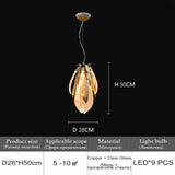 French Luxury Living Room LED Chandelier Bedroom Hotel Villa Glass Art Highend All Copper Pendant Lamp Designer Restaurant Light