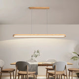 Modern LED pendant light above dining table living room bar front desk dining room wooden strip light,indoor lighting fixtures