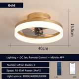 LED Ceiling Light Fans AC DC Fan Bedroom Lamp Lighting For Living Room Decorative Lamps Ventilated Silent With Remote Control