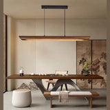 Designer Of The Hanging Lamp In The Tea Room Solid Wood Vintage Style Restaurant Bar Counter Minimalist Study Single Strip Lamp