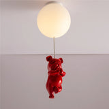 Nordic Cartoon Balloon Ceiling Lamp Creative Warm Resin Animal Dog Ceiling Chandelier Children's Room Bedroom Living Room Decor