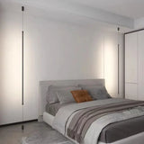 Suspension Slim Line LED Floor Light Hanging Pendant Lamp Living Room Bedroom Modern Minimalist Home Lighting Fixture