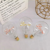 LOVE G125 220V 4W Dimmable Pink Red Yellow Edison Bulb Neon Letter Light Transparent Desk Light Ambient Light