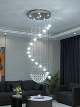 New Modern Chandeliers For Duplex Building Living Room Staircase Pendant Lamp Nordic Loft Spiral Long Chandelier Lustre Fixtures