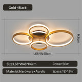 Modern LED Living Dinging Room Bedroom Ceiling Lights Nordic Designer Ring Study Kitchen Indoor Home Decor Lustre Fixtures Lamps