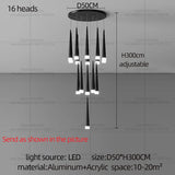 Modern Long Stairs Chandelier Living Room Attic Ceiling Light Home Decoration Pendent Lamp Dining Room Decoration Pendant Light
