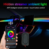 18IN1 Full Color Streamer Car Ambient Lights RGB 64 Color Universal LED Interior Hidden Acrylic Strip Symphony Atmosphere Lamp