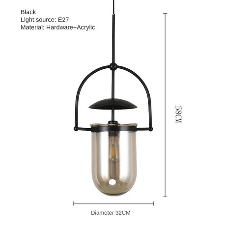 Minimalist Postmodern Creative Restaurant Glass E27 Pendant Lamp Personalized Design Model Room Bedroom Bedside Bar Table Lamp