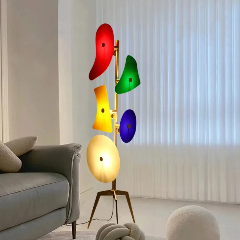 Modern Creative LED Floor Lamp - Artistic Designer Standing Light Fixture for Living Room Accent & Bedroom Bedside Decor