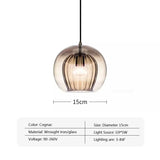 Modern Glass Pendant Light LED Hanging Lamp for Dining Room Living Room Coffee Shape Home Indoor Decors Lighting Fixtures