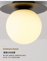 ln door LED Ceiling Lamp for Modern  Glass Ball Black Gold LED Ceiling Lights Chandelier Lighting for Home Balcony Light Fixtures