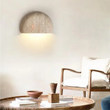 Wabi-sabi Natural Stone Wall Lamp - Retro Modern Sconce for Living Room & Porch