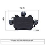 IP68 Waterproof Submersible Junction Box - Weatherproof Outdoor Cable Connector & Electrical Box for Underwater & Garden Use