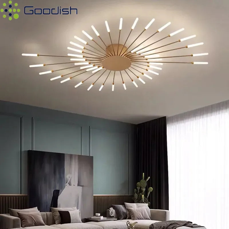 Modern Rotating Pen Tip LED Ceiling Light - Creative Sculptural Art Chandelier
