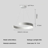Modern Salon Design Ring Ceiling Chandelier Dining Room Pendant Lamp Bedroom Home LED Lighting Fixtures